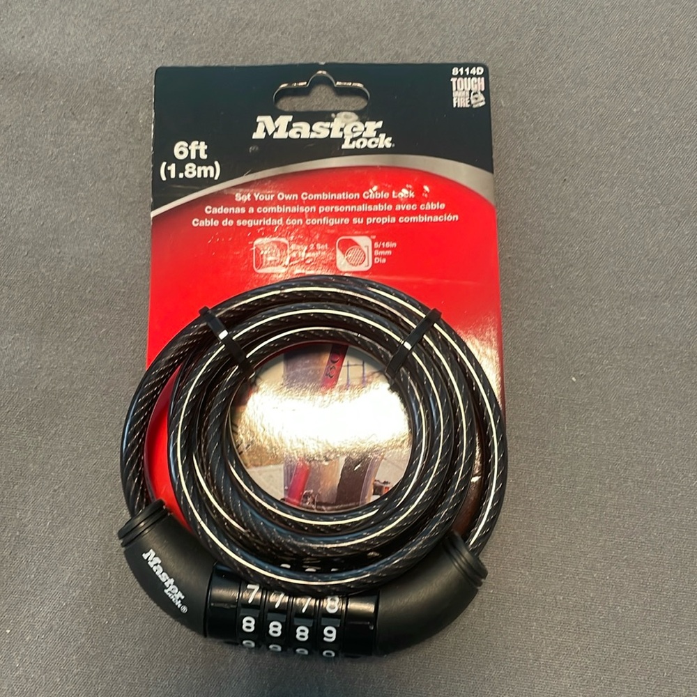 6 Ft heavy tough Bike Lock Master Lock
